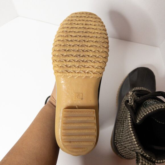 G.H. Bass Duck Boots Women’s 6 Houndstooth Waterproof Winter Rain Snow Boot - Picture 16 of 16